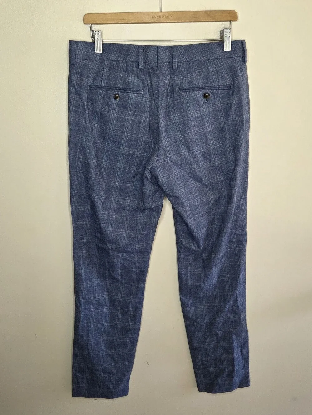 Bonobos Gray Plaid Slim Straight Leg Dress Pants Size 31/32